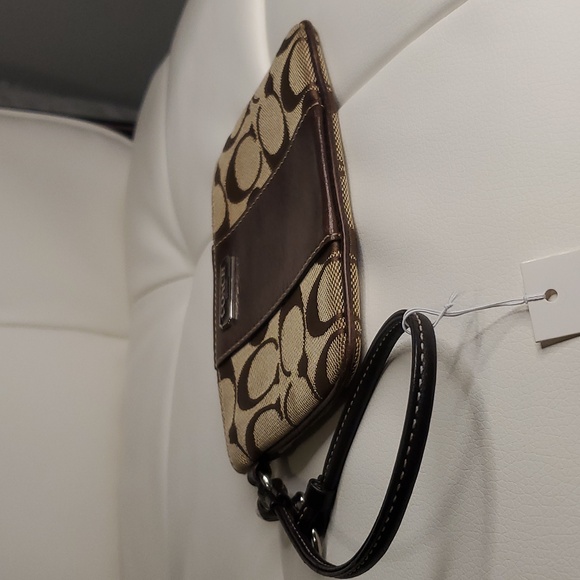 Coach Signature Brown Wristlet - Picture 8 of 8